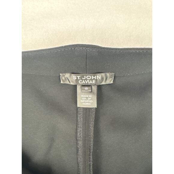 Women’s St. John Cavier Size 10 Black Slacks. - Picture 3 of 4